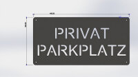 Privat Parkplatz Schild Parkverbot Parken Verboten Edelstahl Metall stabil